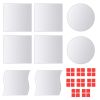 16 Piece Mirror Tiles Multi-Shape Glass