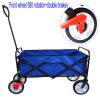 Folding Wagon Garden Shopping Beach Cart (blue)