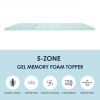 2" 5-Zone Cooling Gel Memory Foam Mattress Topper, Twin