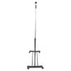 Single-bar Vertical & Horizontal Stretching Stand Clothes Rack with Shoe Shelf