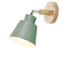 Wooden Zipper Bedside Wall Lamp (Option: Green-Without switch-without light source)