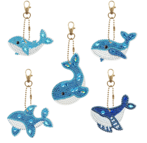 DIY Diamond Painting Keychain Bright Alien Animal Cartoon (Option: YSK093)