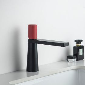 Bathroom And Bathroom Wash Hands And Face Faucets (Option: Black red-Short style)