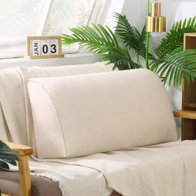 Removable And Washable Sofa Cushion In Living Room (Option: Hemp rice white-70x35x17cm-Pearl cotton core)