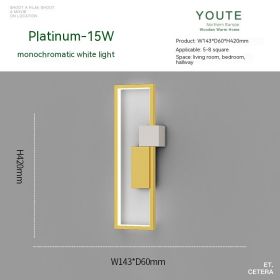 Bedroom Bedside Nordic Minimalism Wall Lamp Modern Minimalist (Option: White 42cm White Light)