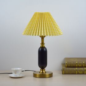 Warm Chinese Style Ceramic Wedding Master Bedroom Decorative Lamp (Option: Yellow-button switch-EU)