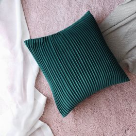 Modern Minimalist Model Room Sofa Bed Cushion Waist Pillow (Option: Forest Green-Without pillow core)