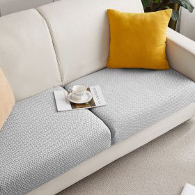 Knitted Elastic Sofa Cover Cushion All-season Universal (Option: Light Grey-S)