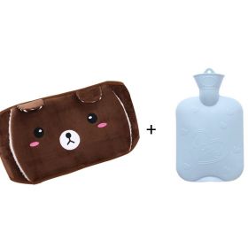 PVC Large Old-fashioned Water Injection Heat (Option: Brown-With hot water bottle)