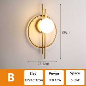 Home Living Room Background Wall Lamp (Option: Style B-White light)