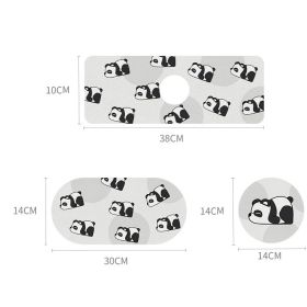 Simple Drain Pad Bathroom Faucet Suction Speed Cheers Pad (Option: Giant panda-Three piece set)