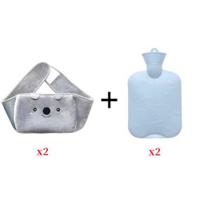 PVC Large Old-fashioned Water Injection Heat (Option: Grey-With hot water bottle 2Sets)