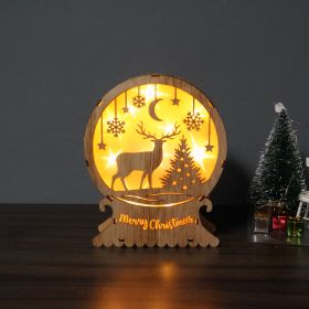 Christmas Supplies Led Lighting Wooden Decoration (Option: SDBJ 04)