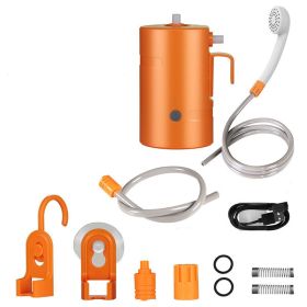 Outdoor Water Pumping Portable Shower (Option: Orange-Standard configuration)