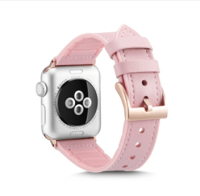 Light Luxury Smart Watch Leather Strap (Option: Pink-38mm40mm41mm)