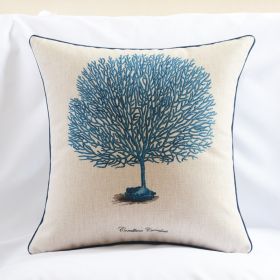 Ocean Series Home Sofa Cotton And Linen Cushion Case (Option: XH0006-45x45cm Without Core)