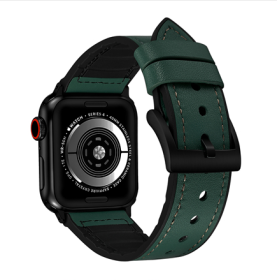 Light Luxury Smart Watch Leather Strap (Option: Green-38mm40mm41mm)