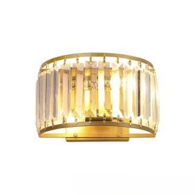 American Simple Crystal Wall Lamp (Option: Warm Light-Golden)