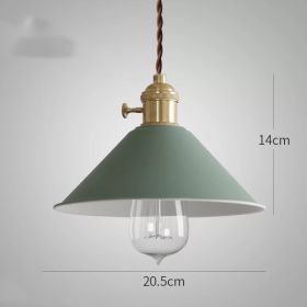 Nordic Macaron Twist Switch Dining Room Copper Chandelier (Option: Green-Led bulb)