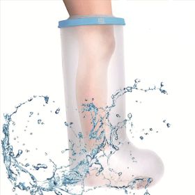 Fracture Cast Bath Wound Waterproof Foot Cover (Option: Widen adult short legs)