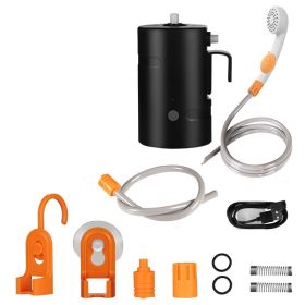 Outdoor Water Pumping Portable Shower (Option: Black-Remote control)