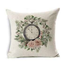 Christmas Gift Wreath Linen Hugging Pillowcase (Option: J-45x45cm)