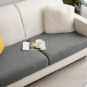 Knitted Elastic Sofa Cover Cushion All-season Universal (Option: Grey-S)