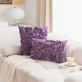 Ins Style Handmade Decorative Pillowcase Cover (Option: Purple-30x50cm)