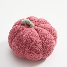 Nordic Pumpkin Round Pillow Plush Pillow Knitted Yarn (Option: Old purple-18cm in diameter)