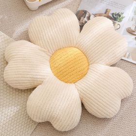 Flower Dining Chair Soft Petal Cushion (Option: White yellow style-65cm)