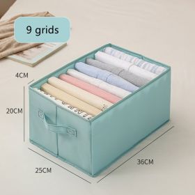 Clothes Denim Pants Drawer Organizer Box (Option: Big 9light blue)