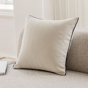 Chenille Pillow Case Living Room Sofa Bed Cushion For Leaning (Option: Herringbone 43x43cm-Pillowcase Without Core)