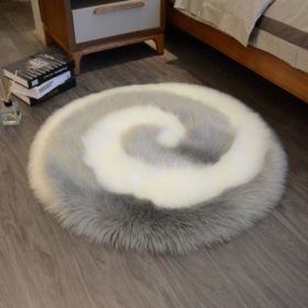 Light Luxury Style Cute Cartoon Plush Carpet (Option: Grey-100x100cm)