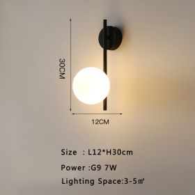 Modern Minimalist Hotel Living Room Background Wall Light (Option: 6701black-Warm light)