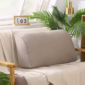 Removable And Washable Sofa Cushion In Living Room (Option: Khaki-70x35x17cm-Pearl cotton core)