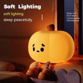 Pumpkin Lamp Small Night Lamp Halloween Silicone Pat Lamp Ambience Light (Option: All English Manual-Pumpkin Small Night Lamp)