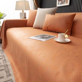 Anti Cat Scratch All-weather Universal Non Stick Wool Technology Cloth Sofa Cover (Option: Orange-45x45 coreless)