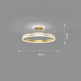 Modern And Minimalist Bedroom Ceiling Lights (Option: Gold-White light-40cm)