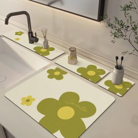 Kitchen Counter Top Faucet Absorbent Pad Bathroom Vanity Splash And Water Proof (Option: Color1-10x38CM-Square hole)