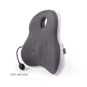 Sedentary Memory Cotton Cushion Ergonomic Chair Backrest (Option: Light Gray-45x13.5x50)