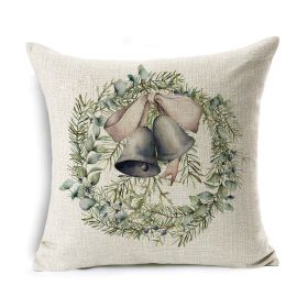 Christmas Gift Wreath Linen Hugging Pillowcase (Option: C-45x45cm)