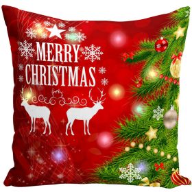 Short Plush Lantern Christmas Printed Pillowcase (Option: SDC 8-45x45cm)