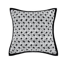 Living Room Sofa Velvet Printing Pillow Cushion Cover (Option: Jacquard knitted mesh-45x45cm)