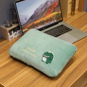 Nap Small Pillow Portable Lunch Break For Men And Women (Option: green dinosaur-32x20cm)