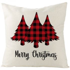 Christmas Fashion Simple Linen Printed Pillowcase (Option: JYM131 7-45x45cm)