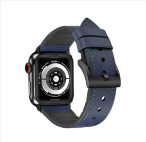 Light Luxury Smart Watch Leather Strap (Option: Blue-42mm44mm45mm)