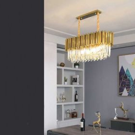 Chandelier Crystal Whole House Package Combination Living Room (Option: Long style 90CM-With three color dimming)