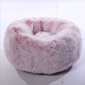 Doghouse Plush Round Pets Keep Warm In Autumn And Winter (Option: Pink-6XL)