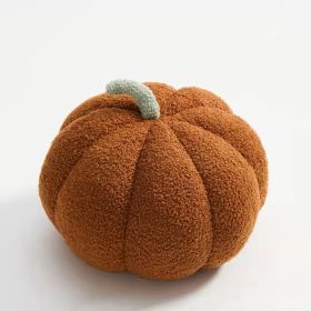 Simple Small Pumpkin Pillow Cute Sofa Cushion (Option: Brown-18cm)