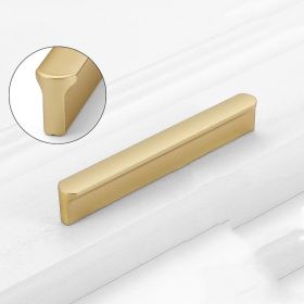 Gold Wardrobe Door Handle Lengthened Aluminum Alloy Cabinet Drawer Cabinet Door Handle (Option: I shape Gold96)